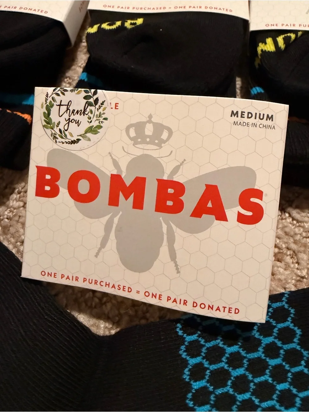 4 Pack of Crew Bombas Socks